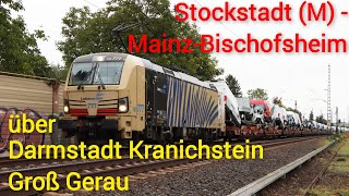 Von Stockstadt Main nach Mainz  Bischofsheim über Darmstadt  Kranichstein und Groß Gerau [upl. by Morita228]