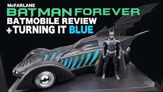 McFarlane BATMAN FOREVER Batmobile Review  Making It Blue [upl. by Wasson]