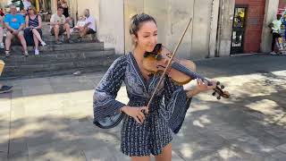 Beauty and The Beast  Main Theme  Violin Cover by Renata Garro  Street Artist [upl. by Culosio680]