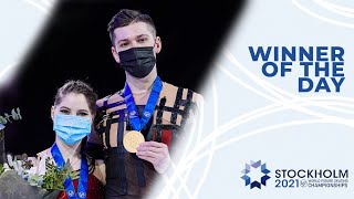 Winner of the Day  Anastasia Mishina  Aleksandr Galliamov FSR  Pairs  WorldFigure [upl. by Ennyletak]