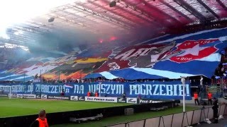 Wisla Kraków Ultras great choreography amp pyroshow against Cracovia Kraków 3042012 [upl. by Aborn]