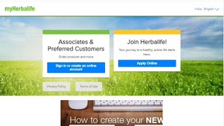 How To Open Herbalife Associate IDहर्बल लाईफ ID कसा उघडावा Herbalife Id Registration Process [upl. by Sihun]