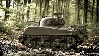 Taigen Sherman M4A3 75mm 116 RC Tank Metal version Elmod [upl. by Ynwat]