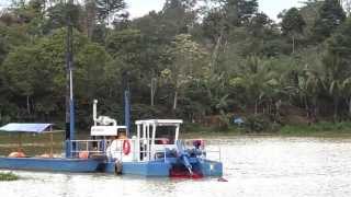 Ellicott 370 HP Dredge  River Dredging [upl. by Yelahc157]