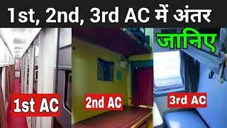 1st AC 2nd AC और 3rd AC में अंतर जानिए  1st AC 2nd AC 3rd AC Coach Difference [upl. by Ateiluj470]