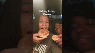 Krispy Kreme Mukbang mukbang foodie foodreview donuts eating eatingshow foodlover yummy [upl. by Cicero]