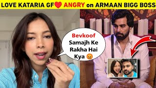 Love Kataria Girlfriend Ashna Chand Very Angry 😡 On Armaan Malik And Bigg Boss  Shivani Vishal News [upl. by Euk]