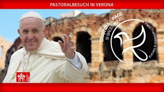 Papst Franziskus in Verona Besuch im Gefängnis  18 Mai 2024 [upl. by Naenej]