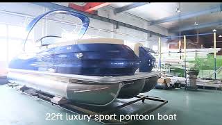 64m 21ft aluminum pontoon party boat aluminumboats boat pontoonboat [upl. by Tamer]