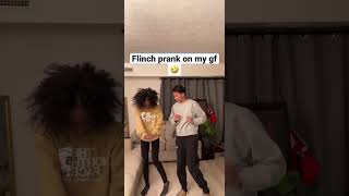 Flinch prank 🤣🤣 funnyshorts pranks prank prankvideo couplepranks danceshorts dancecouple [upl. by Pernell]