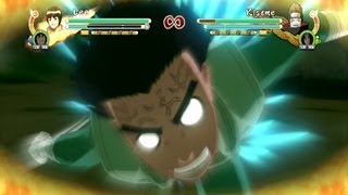 Naruto Ultimate Ninja Storm 3 Rock Lee Complete Moveset with Command List [upl. by Haletta]