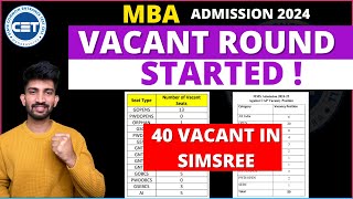 MBA Vacant Round Process Started 2024  How to Check Vacant Seats of Colleges [upl. by Llenrev]