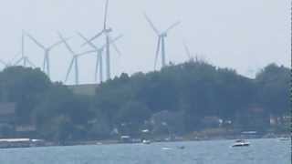 Wind turbines on Lake Okoboji Iowa [upl. by Byrom]