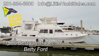 BOAT TOUR  1985 Bestway 50 Motor Yacht  Little Yacht Sales [upl. by Harolda]