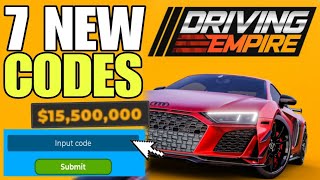 NEW ROBLOX DRIVING EMPIRE CODES 2024  DRIVING EMPIRE CODES  DRIVING EMPIRE CODE [upl. by Gisela]