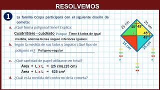 APRENDO EN CASA MATEMÁTICA  2 DE SECUNDARIA  semana 23  ÁREAS Y PERÍMETROS POLÍGONOS REGULARES [upl. by Lyram671]