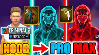 2023👉FINAL🔥300000💎CRIMINAL 20 Free Fire NOOB TO PRO [upl. by Nnyleak]