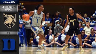 Army vs Duke Condensed Game  202122 ACC Men’s Basketball [upl. by Avik]