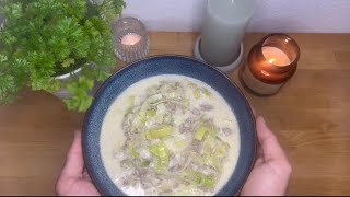 KäseLauchSuppe mit Hackfleisch Sehr schnell und einfach zubereitet und extrem lecker [upl. by Naic]