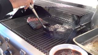 Grilling up BBQ Ribs Recipe on our CharBroil TRUInfrared 3 Burner [upl. by Prudy]