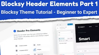 Blocksy Header Elements Part 1  Blocksy Theme Tutorial  Beginner to Expert [upl. by Nahn895]