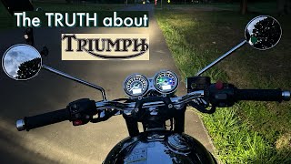 the TRUTH  Triumph Bonneville T120  Extended Ride amp Review motovlog ​⁠SloansMotorcycleATV [upl. by Lledniw330]