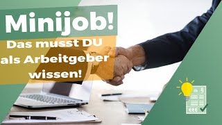 Das musst DU als Arbeitgeber zum Minijob wissen [upl. by Noswal345]