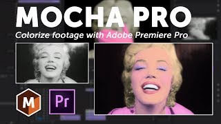 How to Colorize BampW Footage Mocha Pro  Adobe Premiere [upl. by Kalk]