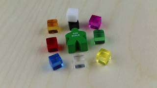 8mm Ice Cube  Board Game Pieces from The Game Crafter [upl. by Ohl]