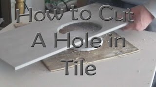 How to cut a hole in ceramic tile for toilet flange with an angle grinder [upl. by Aneelahs714]