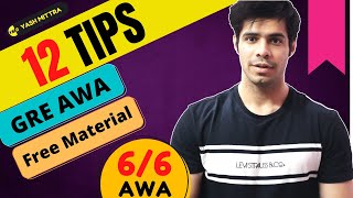 GRE AWA 12 Tips and Tricks to score 6  Strategies Revealed  No Coaching Needed [upl. by Thill676]