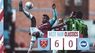 West Ham 60 Brighton  Vaz Te Bags HatTrick In Six Goal Thrashing  Classic Match Highlights [upl. by Pia]