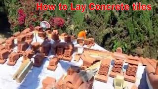 How to lay concrete roofing tiles on a roof how to tile a roof explained [upl. by Uokes81]