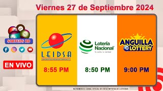 Lotería Nacional LEIDSA y Anguilla Lottery en Vivo 📺│Viernes 27 de Septiembre 2024  855 PM [upl. by Sitruk751]