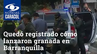 Así quedó registrado cómo lanzaron granada en Barranquilla durante atentado [upl. by Aleyam495]