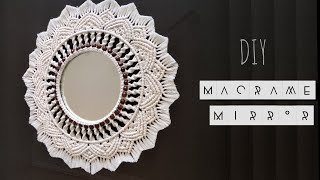 How to Make Macrame Mirror  Step by Step Tutorial [upl. by Idok]