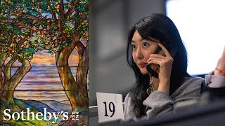 125 Million Tiffany Studios Glass Window Shatters Auction Record at Sothebys [upl. by Hollander379]