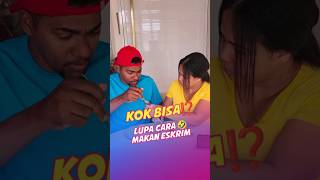 KOK BISA⁉️ Lupa Cara Makan Eskrim 😱😍 shorts shortvideo [upl. by Nyvek]