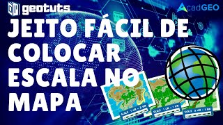 Como colocar a escala no mapa no ArcGIS  GeoTuts [upl. by Korella]