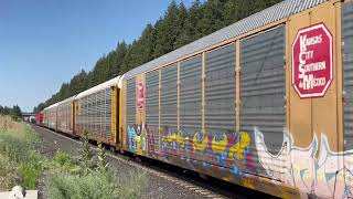 Rathdrum Railfanning AC44CW leader Old Wisconsin Central boxcar hornshow and more [upl. by Fernandez471]