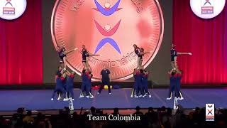 Team Colombia 🇨🇴 World Cheerleading Championships 2019  Day 1 [upl. by Ralyt]