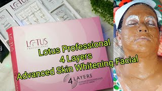 Lotus Professional 4 Layers Advanced Skin Whitening Facial Kit Review amp Demo  For All Skin Types [upl. by Backler]