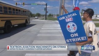 Textron Aviation workers go on strike after rejecting companys offer [upl. by Harima881]