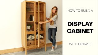 How to Build a GLASS DOOR CABINET with DRAWER [upl. by Haem358]