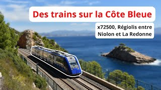 Des trains sur la Côte Bleue 🏖️🚄  x72500 Régiolis entre Niolon et La Redonne [upl. by Sessler473]