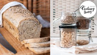 Multigrain Bread  Easy Multigrain Bread with Oatmeal  How to Make Easy Bread [upl. by Roth]