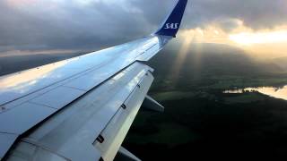 HD SAS  Amazing landing at Oslo Gardermoen  SAS 737705W HD [upl. by Nadeau686]