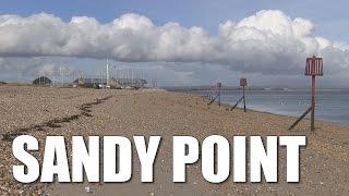 Sandy Point on Hayling Island Chichester Harbour beach fishing mark Hants England UK [upl. by Brianna]