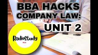 12 QUICK REVISION SERIES COMPANY LAW UNIT 2 [upl. by Audres]