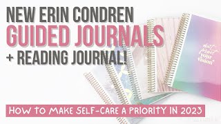 ERIN CONDREN GUIDED JOURNALS amp PLANNERS  Reading Journal amp Log Wellness Self Care Goal Planner [upl. by Breed]